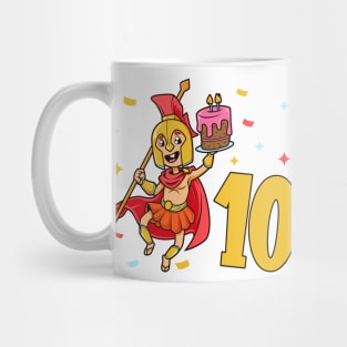 I am 10 with Spartan - kids birthday 10 years old Mug